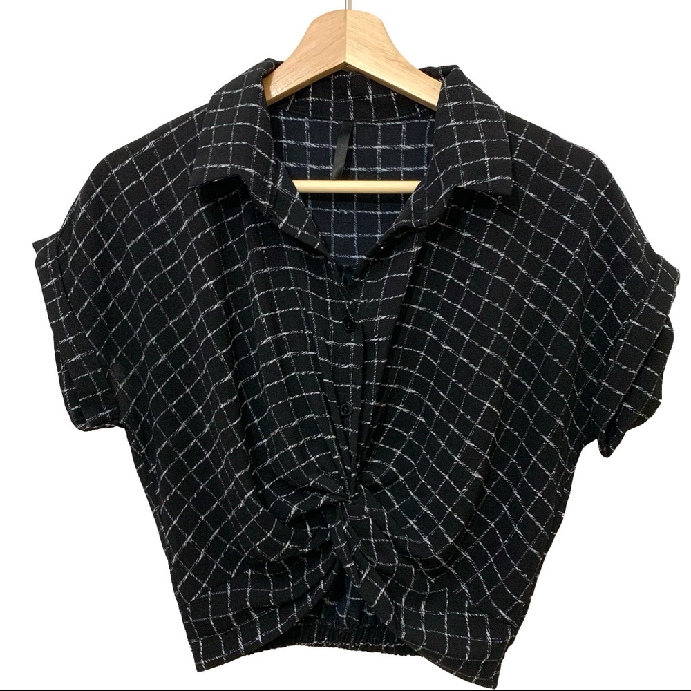 Twist Knot Cropped Top Blouse